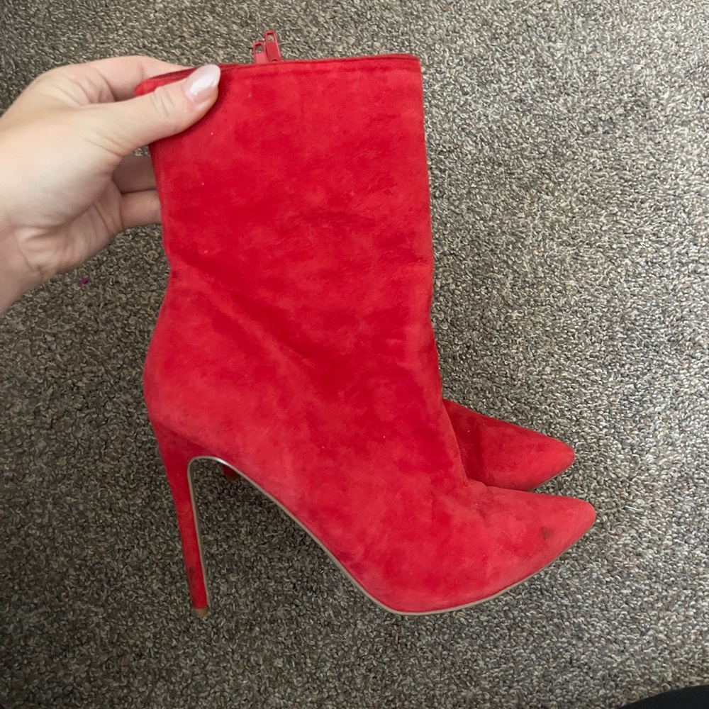 Red Heeled Boots Steve Madden